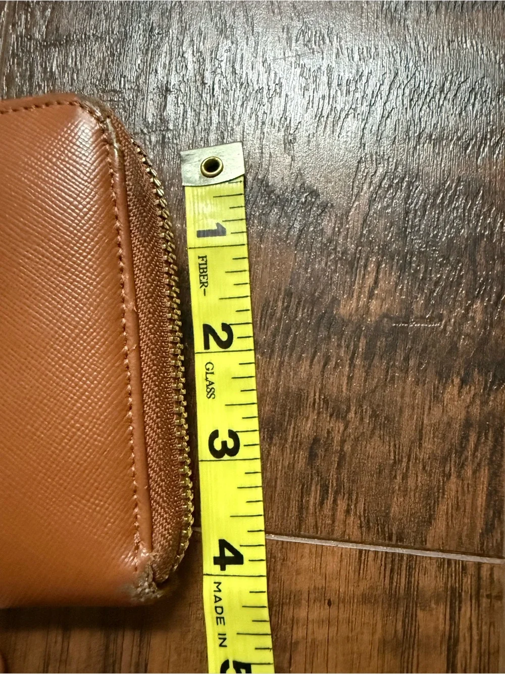 Tory Burch Robinson Zip Around Wallet - Cognac Brown